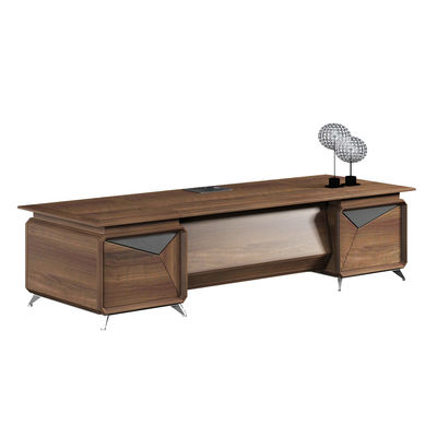 Business Fashion Executive Office Table Light Walnut Solid Wood