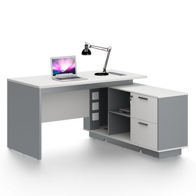 High-Quality Modern Technology Sense Executive Desk CEO Office Table BMW Grey + White