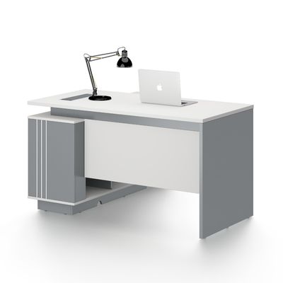 High-Quality Modern Technology Sense Executive Desk CEO Office Table BMW Grey + White