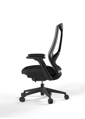 Back Tilt 360D Office Revolving Chairs Rubber Castor Depth 505mm