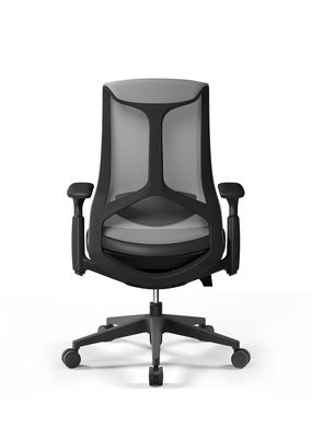 Back Tilt 360D Office Revolving Chairs Rubber Castor Depth 505mm