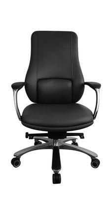 Meeting Room Leather Swivel Chair , TUV 0.48m3 Computer Revolving Chair