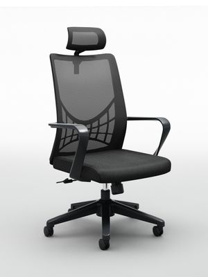 Swivel Black Mesh Office Chair With Arms , 264lbs Breathable Office Chair