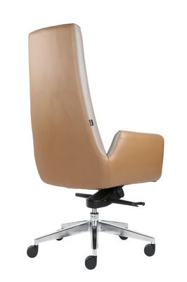 670*680*1210mm Executive Grey Leather Office Chair High Back