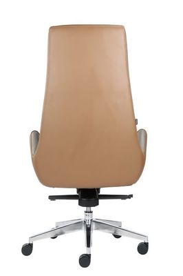 670*680*1210mm Executive Grey Leather Office Chair High Back