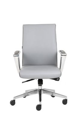 3.2mm 360d PU Leather Revolving Chair Middle Back For Conference