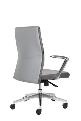 3.2mm 360d PU Leather Revolving Chair Middle Back For Conference