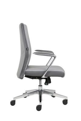 3.2mm 360d PU Leather Revolving Chair Middle Back For Conference