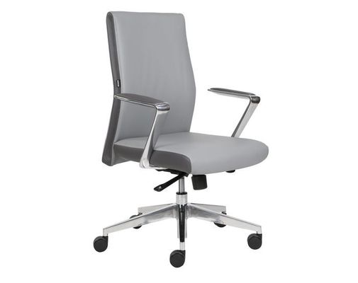 3.2mm 360d PU Leather Revolving Chair Middle Back For Conference