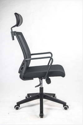 Black PA66 Swivel Office Chairs With Mesh Seat 3D Armrests