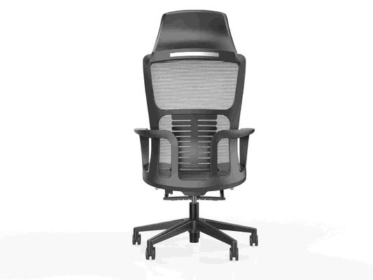 TUV Lumbar Support Black Mesh Staff Chair High Back With Footrest