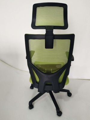 Black Arm High Back Swivel Chair , 100mm-70mm Mesh Desk Chair