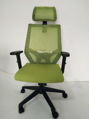 Black Arm High Back Swivel Chair , 100mm-70mm Mesh Desk Chair