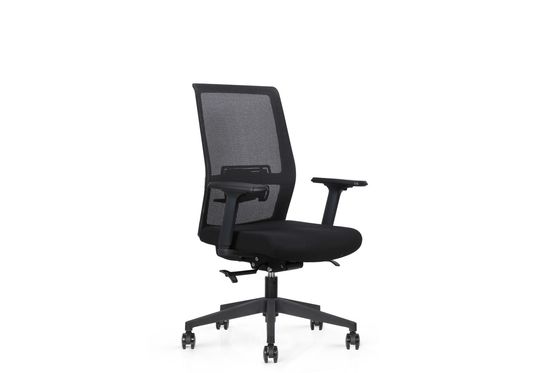 Conjoined Armrest Swivel Mesh Office Chair , Dia60mm Wire Net Chair