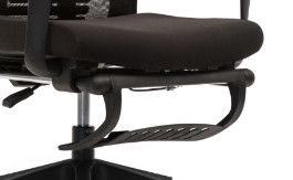 TUV Lumbar Support Black Mesh Staff Chair High Back With Footrest