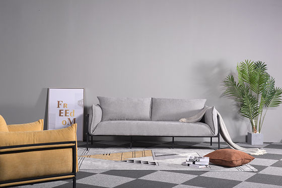 Upholstered Modern Office Reception Sofa Solid Wood Frame