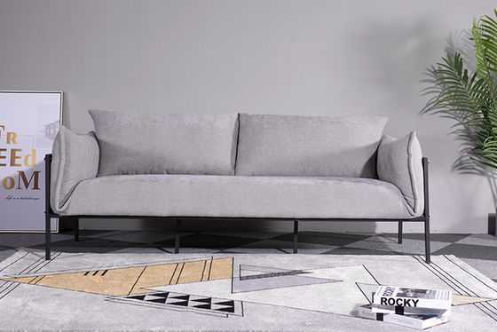 Upholstered Modern Office Reception Sofa Solid Wood Frame
