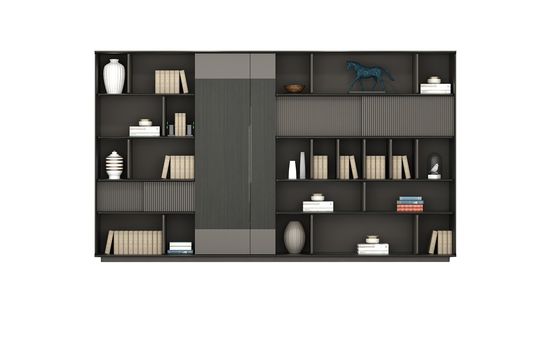 Sandalwood Office Bookcase Cabinet , DIOUS Home Office Storage Furniture