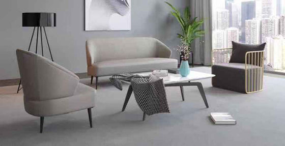Lundana PU Office Reception Sofa High Density Foam Smooth