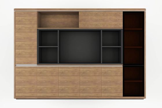 3.6m Wooden Storage Office Bookcase Cabinet Swing Door DIOUS