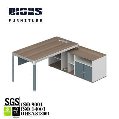 L Shape Executive Office Table , 16mm E1 Office Computer Desk