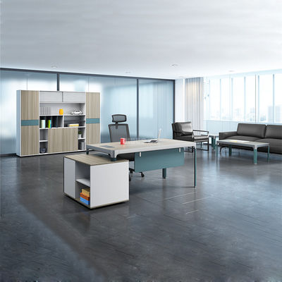 L Shape Executive Office Table , 16mm E1 Office Computer Desk