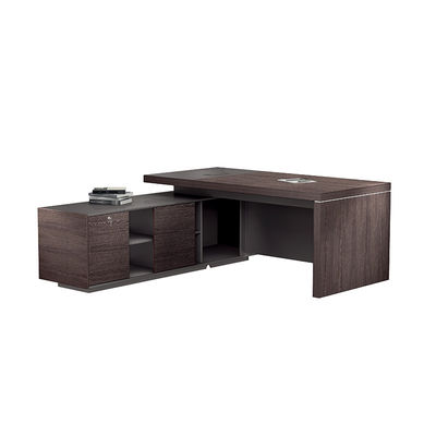 Steel Leg Melamine Computer Desk , 0.75m L Shape Office Table