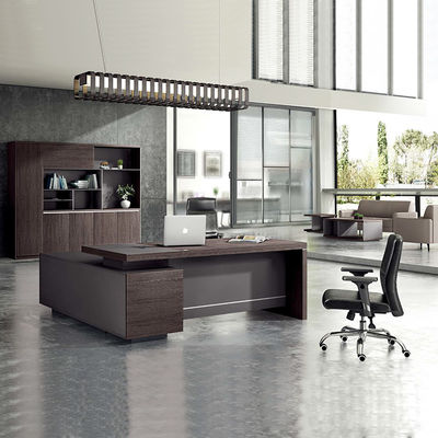 Steel Leg Melamine Computer Desk , 0.75m L Shape Office Table