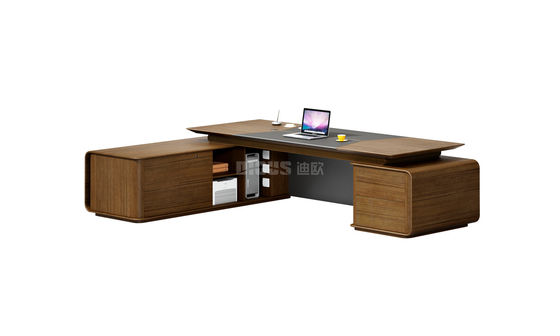 Wood Veneer Painted 1" Executive Office Table Three Drawers DIOUS