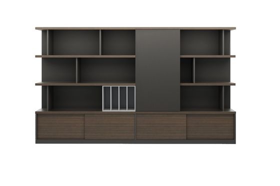 0.6mm MDF Office Bookcase Cabinet With Double Acting Door