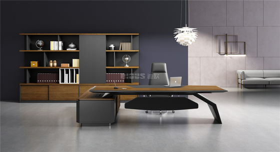 0.6mm MDF Office Bookcase Cabinet With Double Acting Door