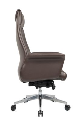 High Back Leather Ergonomic Office Chair , 1220mm TUV PU Leather Swivel Chair