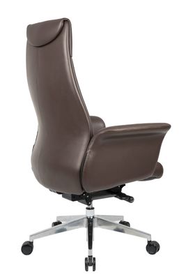 High Back Leather Ergonomic Office Chair , 1220mm TUV PU Leather Swivel Chair