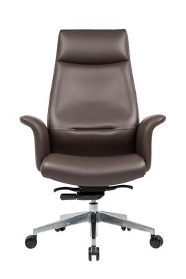 High Back Leather Ergonomic Office Chair , 1220mm TUV PU Leather Swivel Chair