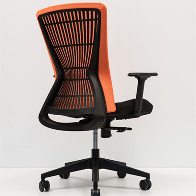 Orange Armrest Adjustable Chair , 200-250kg Adjustable Seat Office Chair