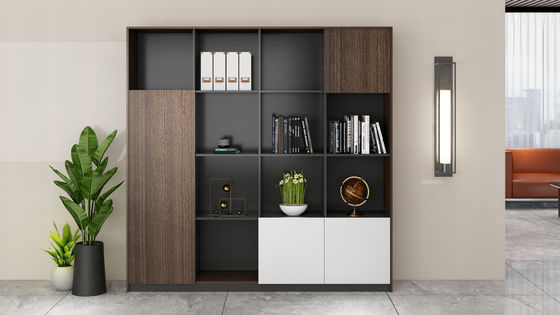 Wooden Melamine Office Bookcase Cabinet For File Storage