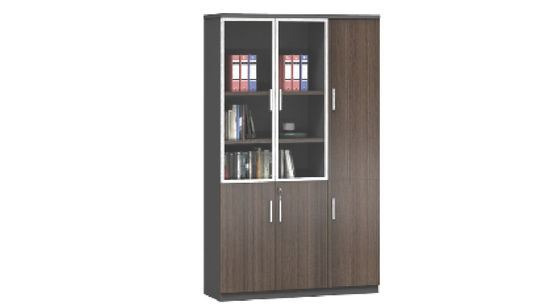 ISO 14001 Office Bookcase Cabinet With Doors Space Saving Shelf