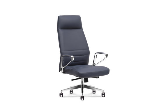 Conjoined Armrest 360° Swivel Revolving Leather Chair With Castors