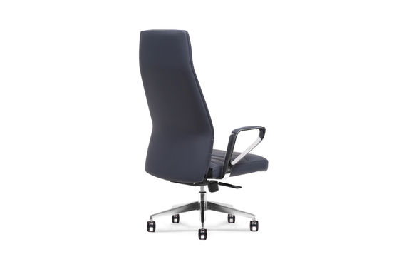 Conjoined Armrest 360° Swivel Revolving Leather Chair With Castors