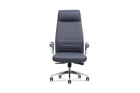Conjoined Armrest 360° Swivel Revolving Leather Chair With Castors