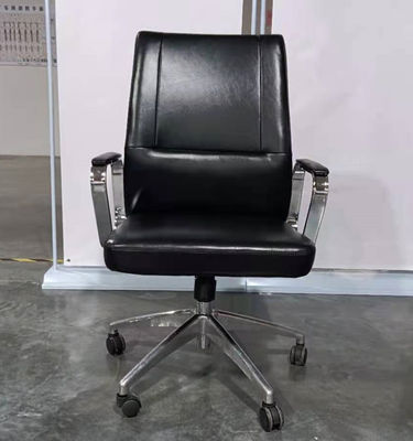 Executive Swivel PU Leather Revolving Chair With Castors