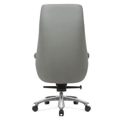 Gray PU Leather Revolving Chair Ergonomic Swivel Office Chair