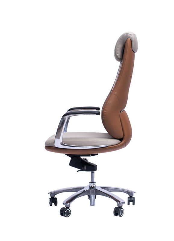 Leather Executive Revolving Chairs Height 1200-1260mm For Office