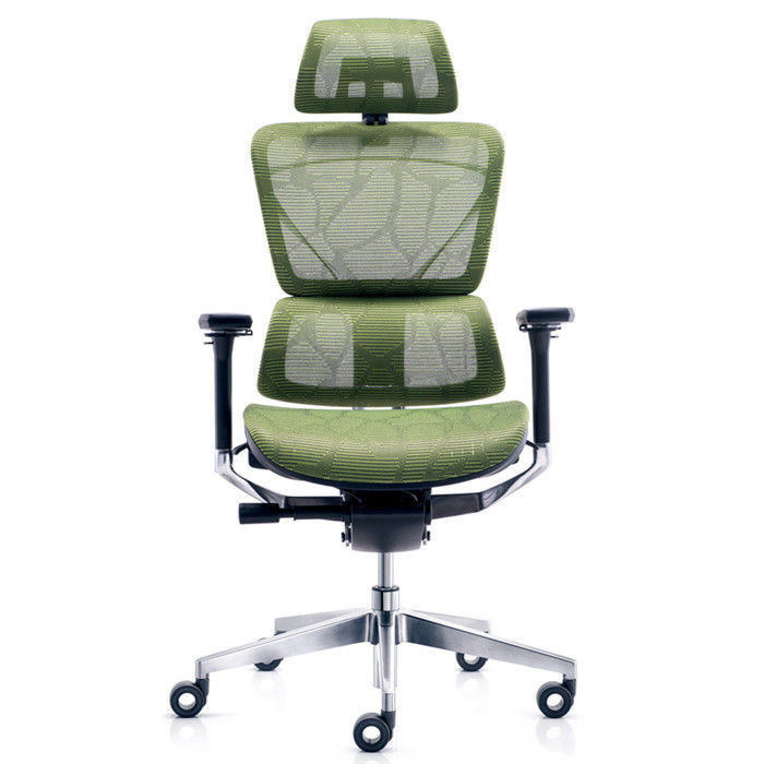 Double Back Mesh Computer Chair 300 Lbs , 1225-1305mm Revolving Desk Chair With Headrest