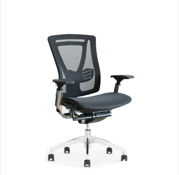 Black PA66 Fiber Frame Mesh Conference Chair 60MM PU Castor