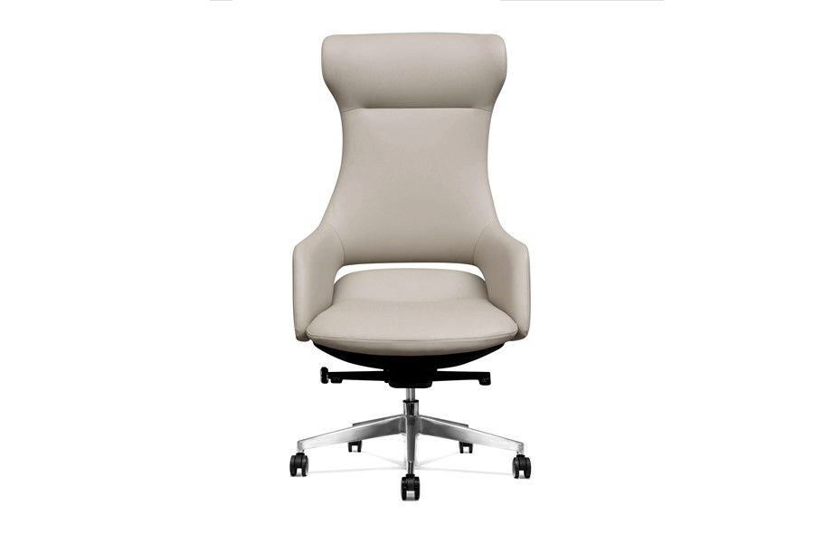 135 Degree Modern Executive Office Chair , DIOUS Grey Leather Desk Chair