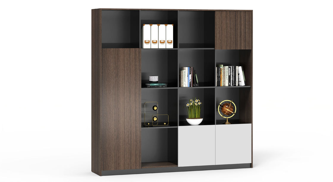 Wooden Melamine Office Bookcase Cabinet For File Storage