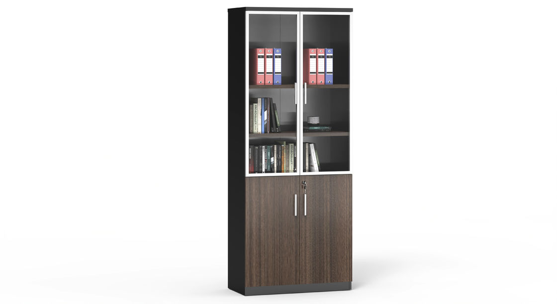 ISO 14001 Office Bookcase Cabinet With Doors Space Saving Shelf
