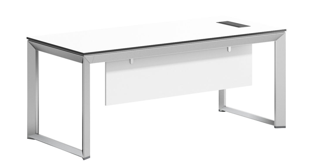 White Square Shaped Manager Office Desk 0.1277CBM Volume